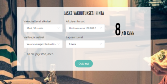 Henkivakuutuskuntoon.fi laskuri